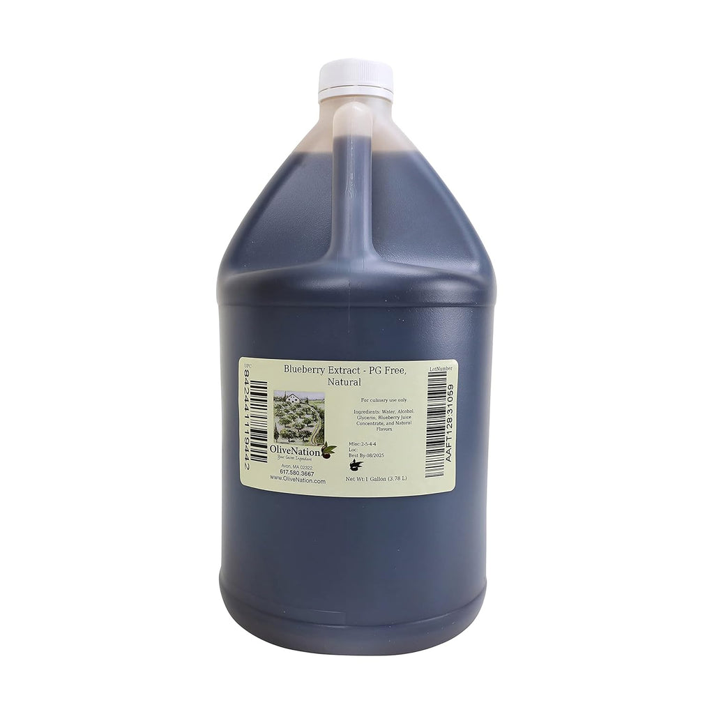 OliveNation Blueberry Extract for Cooking, Baking, Beverages, Water Soluble, Non-GMO, Gluten Free, Vegan, Sugar Free - 1 gal