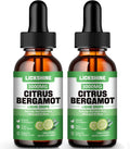 2 Pack 3000mg Citrus Bergamot Liquid Drops - High Absorption - Cholesterol Lowering Supplement for Immune Support Anti-Aging, Hight Cholesterol - Soursop Bitters Liquid, 4 Fl Oz