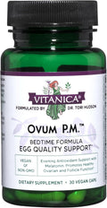 Vitanica Ovum P.M. - Egg Quality Support with Vitamin D3, Alpha Lipoic Acid & Melatonin - Works Best with Ovum A.M. - Herbal Dietary Supplement for Women's Health - Lady - 30 Vegan Caps