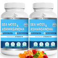 BIO VITALICA Sea Moss Ashwagandha Gummies - Organic Irish Seamoss & Ashwa Root Powder Supplements for Supporting Energy & Immunity for Men and Women - 2 Packs