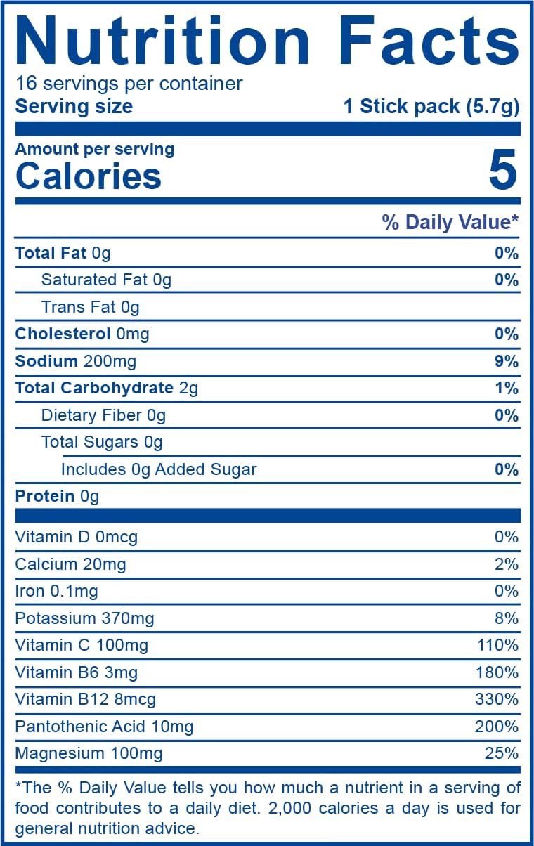 LEAN Hydration Daily Electrolyte Packets Drink Mix | Zero Calories, Zero Sugar plus Vitamins, Minerals & More | 16 ct (Orange Yuzu)