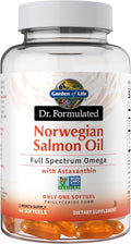 Garden of Life Dr. Formulated Norwegian Salmon Oil - Dietary Supplement - Full Spectrum Omega-3 EPA, DHA, DPA - Fish Oil from Norwegian Fjords - for Heart Health - 60 Softgels