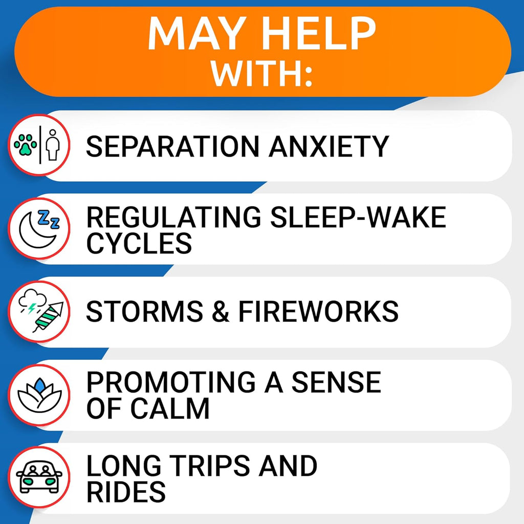 BARK&SPARK Advanced Calming Chews for Dogs - Anxiety Relief Treats - Melatonin + Hemp Oil - Separation Aid - Stress Relief During Fireworks, Storms, Thunder - Aggressive Behavior - BBQ (120ct)
