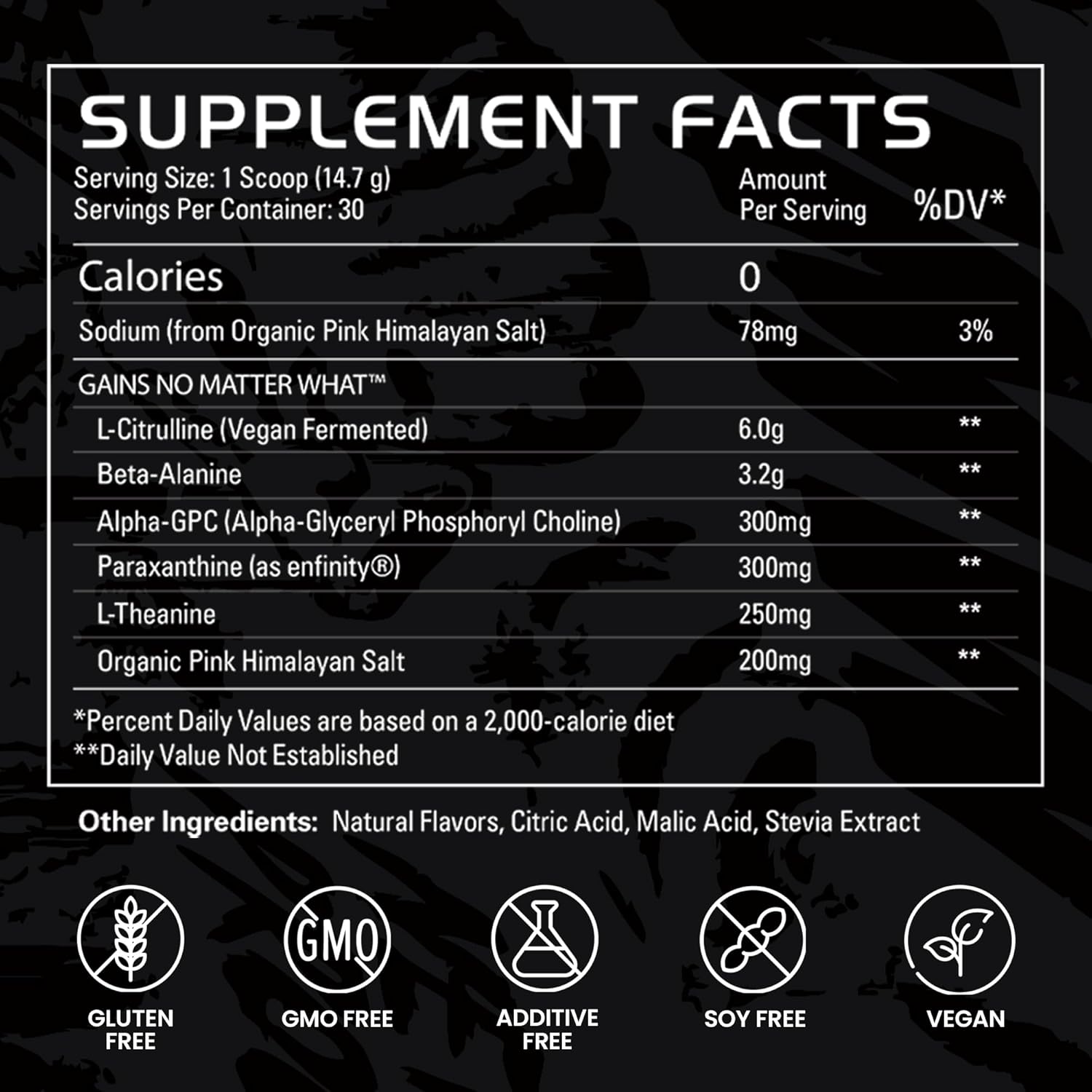 Gains in Bulk No Matter What Pre Workout Powder, with Paraxanthine, Amino Acids & L Theanine, Training Supplement for Athletes & Active Lifestyles, Energy & Focus Support, Rocket Pop, 30 Servings