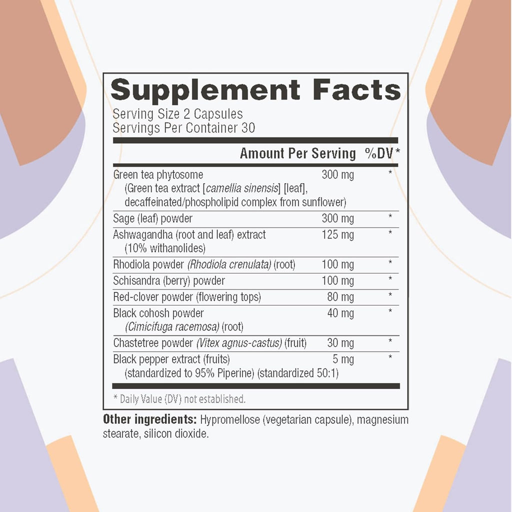 Menopause Supplements for Women - All Stage Meno Relief for Hot Flashes - Women's Hormone Support - Complete Menopause Relief - Menopause Support for Over 50 - Happy Natural Harmony Formula