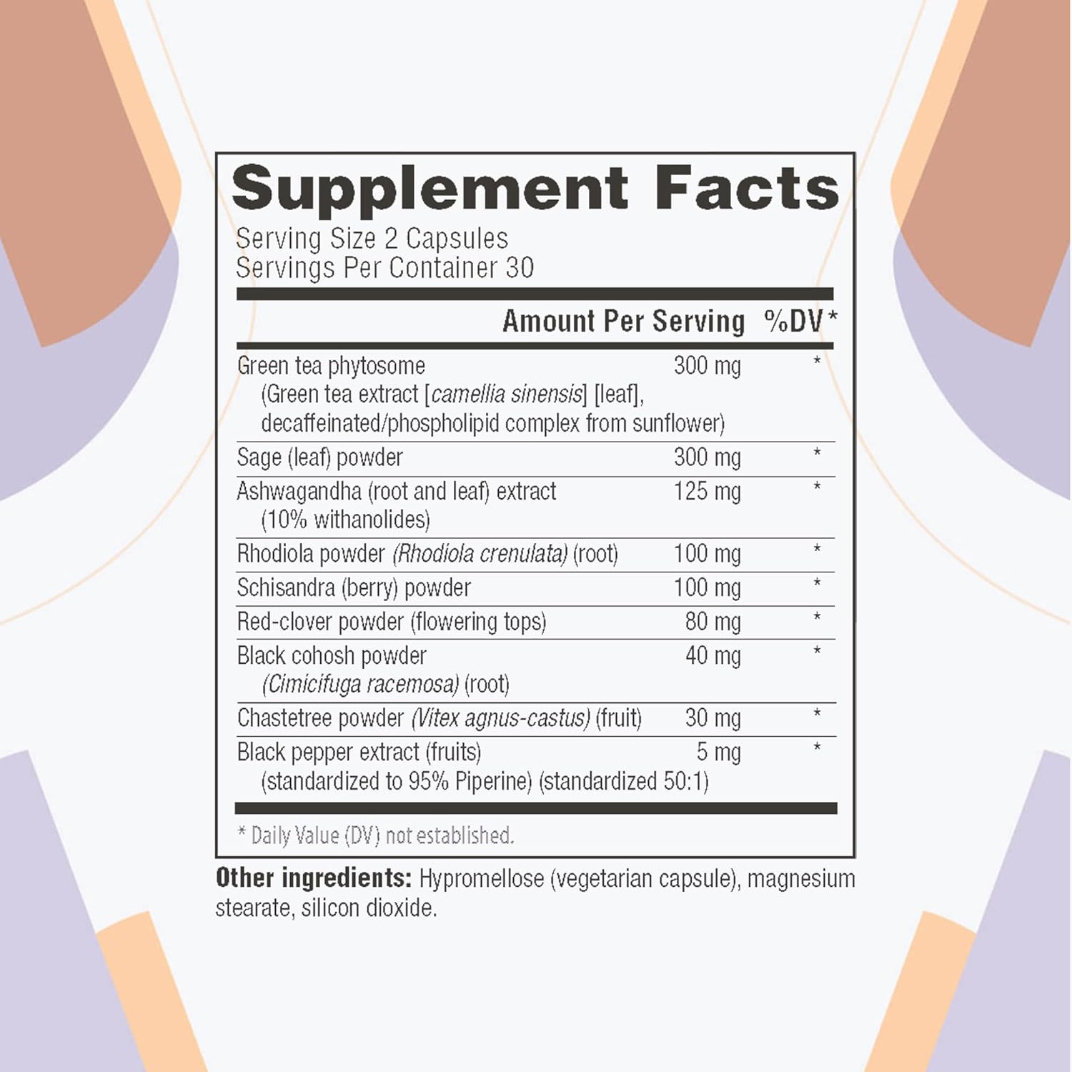 Menopause Supplements for Women - All Stage Meno Relief for Hot Flashes - Women's Hormone Support - Complete Menopause Relief - Menopause Support for Over 50 - Happy Natural Harmony Formula