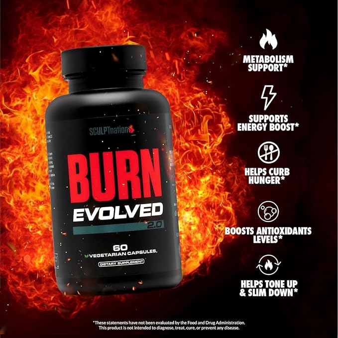 Sculpt Nation by V Shred Burn Day and Burn PM with Capsimax Green Coffee Melatonin and Herbal Extracts 2 Pack for Metabolism and Sleep Support