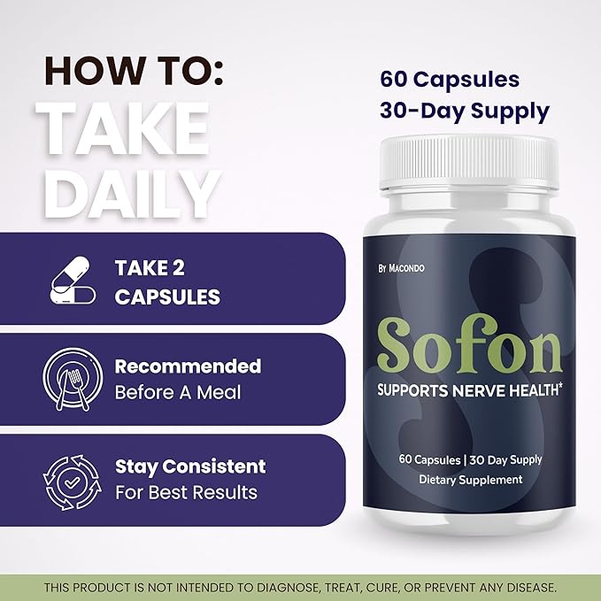 (2 Pack) Nerve Supplement Capsules - Health Formula Advanced Premium Brain & Memory Focus Pills All Natural Daily Vitamins Support for Overall Health & Wellness, 120 Capsules for 2 Months