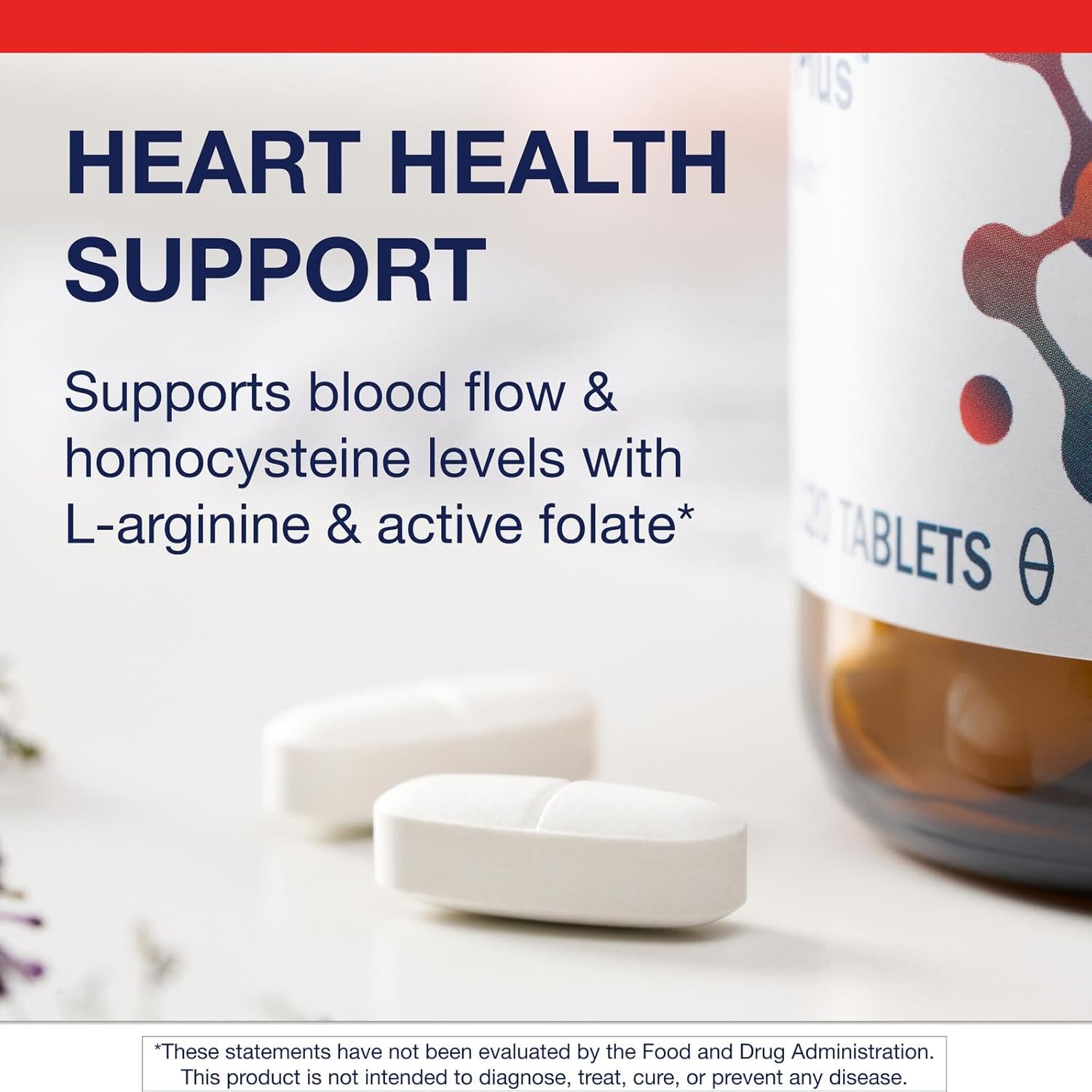 Metagenics Arginine Plus - 1.5 g L-Arginine - Supports Blood Flow & Heart Health* - 665 mcg DFE Folate (as Calcium L-5-Methyltetrahydrofolate) - Non-GMO, Vegetarian & Gluten-Free - 120 Count