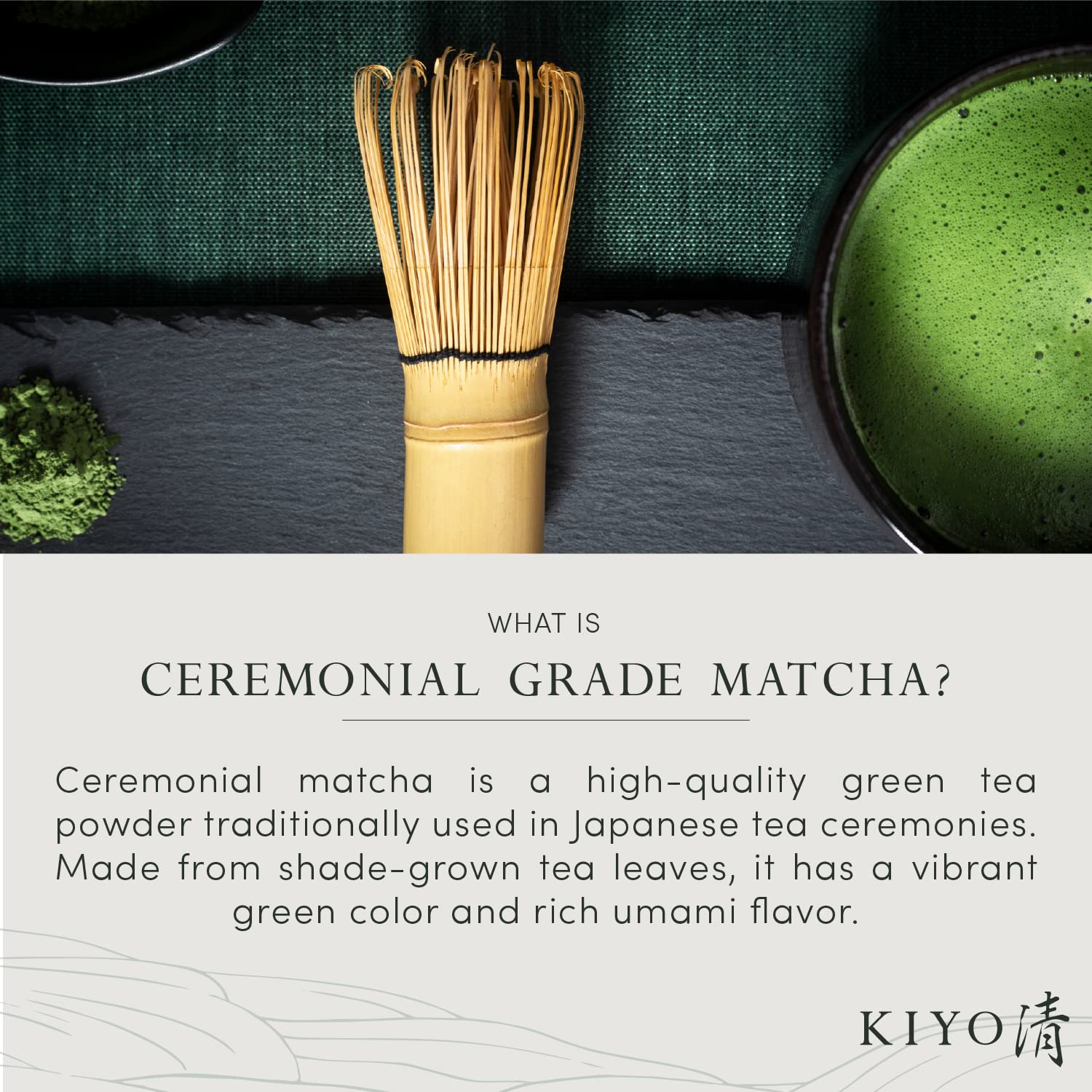 Kiyo Matcha Imperial Grade Tenryu Ceremonial Uji Matcha - Pure Japanese First Harvest Ceremonial Grade Matcha Green Tea Powder from Uji, Japan (40g/1.41oz)