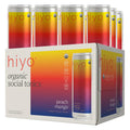 Hiyo Organic Social Tonic - Peach Mango, 12 Pack - N.A. Functional Seltzer, Sparkling Water Crafted with Organic Adaptogens, Nootropics & Botanicals