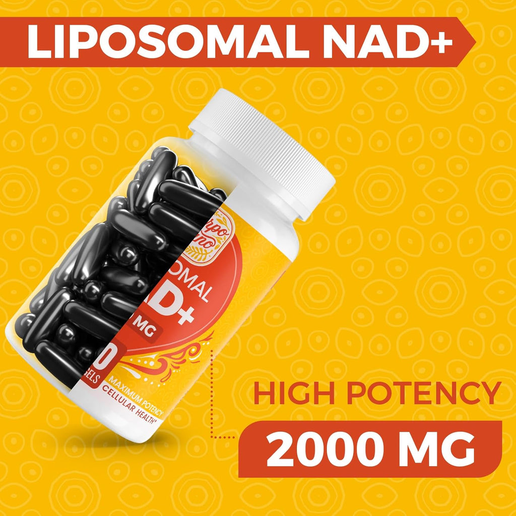 2000 MG NAD Supplement, Liposomal NAD+ with High Absorption, More Efficient Than Nicotinamide Riboside, Pure & Plus Boosting Supplement, Aging Defense, Metabolism & Cellular, 240 softgels