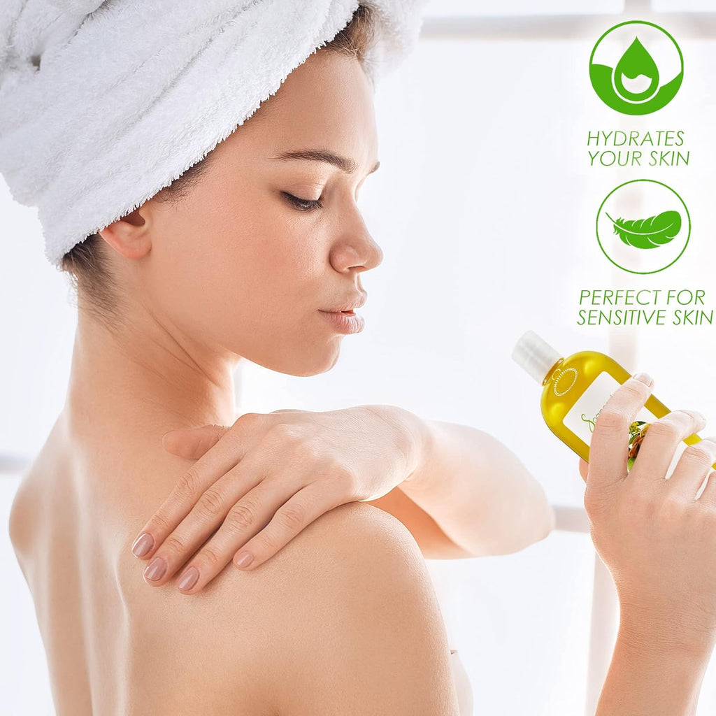 Soapeauty Golden Jojoba Oil | 100% Pure & Natural | Unrefined, Cold Pressed, Hexane Free | Moisturizing Oil for Skin, Face, Hair & Nails - 64 Fl Oz