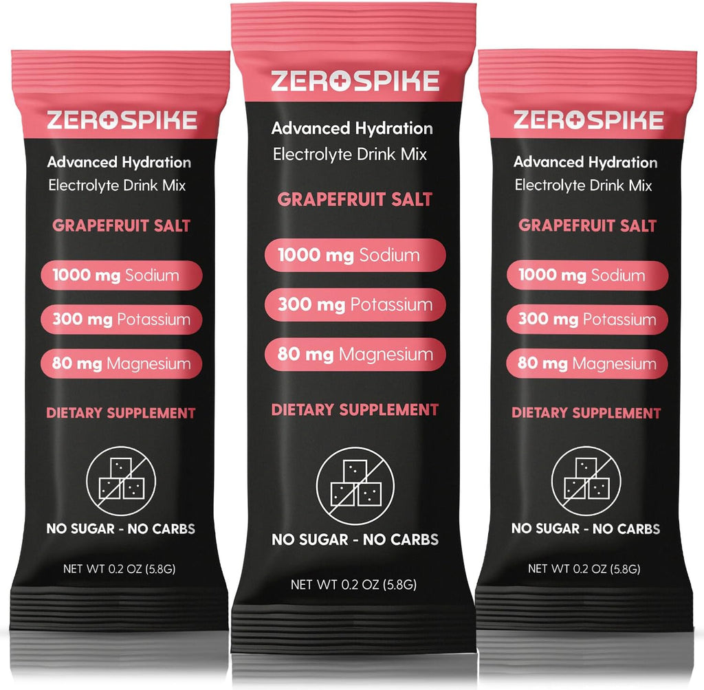 No Sugar Electrolytes Powder Packets | Keto & Fasting Salts Drink Mix | Supplements: The Key Hydration Nutrients Missing from Purified Water | Clean, Grapefruit, Calorie Free | 30 Sticks