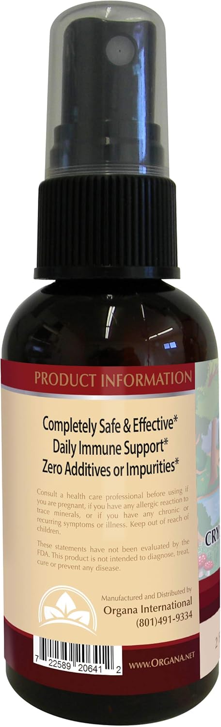 Organa Crystalline Nano Colloidal Silver Spray - 30 PPM - 2 Ounce Spray Bottle