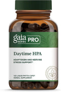 GAIA HERBS PRO Daytime HPA - Adaptogen Support Supplement - Nervous System Support Supplement with Olive Oil & Rhodiola* - Vegan, Gluten-Free, Soy-Free - 120 Liquid Phyto-Caps (60 Servings)