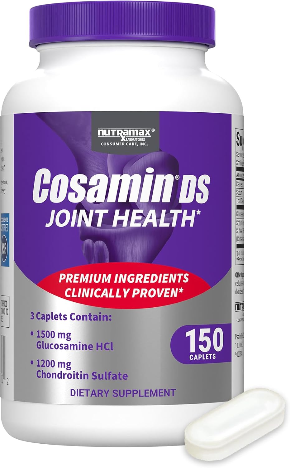 Nutramax Laboratories Cosamin® DS Joint Health Supplement with Glucosamine & Chondroitin for Adult Men & Women, Joint Supplement, 150 Caplets