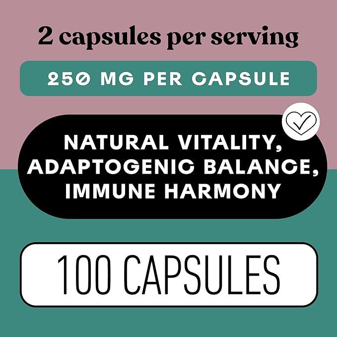 Complete Natural Products Organic Reishi Mushroom Capsules, 250mg, 100ct | Fruiting Body Extract | Plant-Based | Adaptogenic Support | Made in USA | Organic & Kosher Capsules