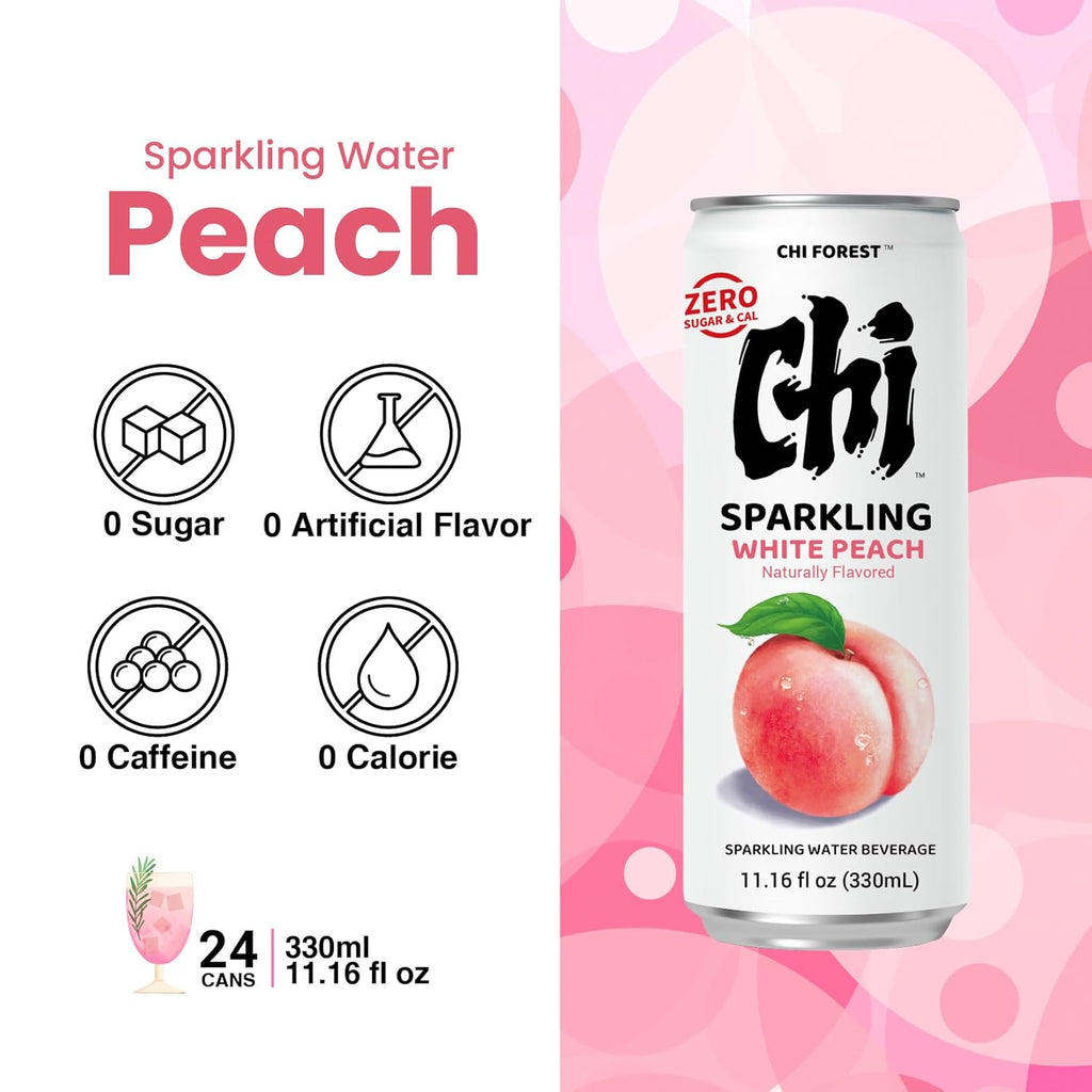 CHI FOREST White Peach Sparkling Water (11.16 oz* 24)