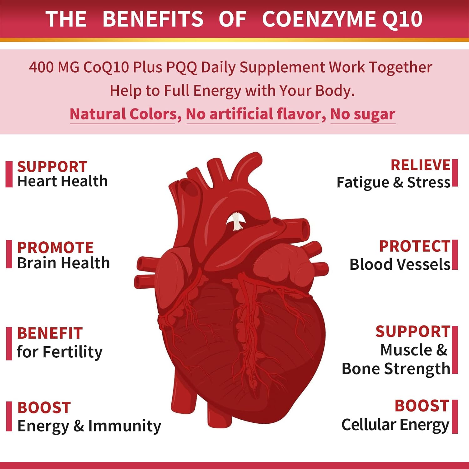 ZEBORA CoQ10-400mg-Softgels with PQQ, BioPerine & Omega-3, Coenzyme Q10(Ubiquinone) Supplement for High-Absorption, Powerful-Antioxidant, Support Heart & Energy-Production, 120 Servings