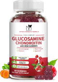 Glucosamine Chondroitin Gummies Triple Strength (1,000mg Glucosamine,750mg Chondroitin) with MSM, Turmeric, Quercetin, Vitamin E, Joint Support Supplement, Antioxidant 60 Gummies Raspberry Flavor