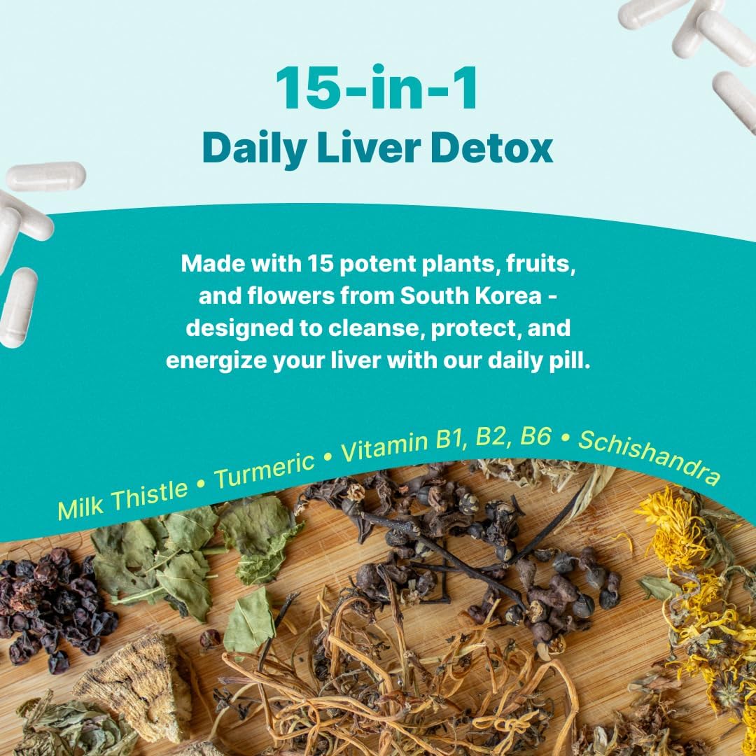 The Plug Liver Cleanse Detox & Repair Milk Thistle (Silymarin), Turmeric, Dandelion Root & Vitamin B– Herbal Capsules for Liver, Digestive & Immune Support – Non-GMO, Gluten-Free, Kosher – 60 Capsules