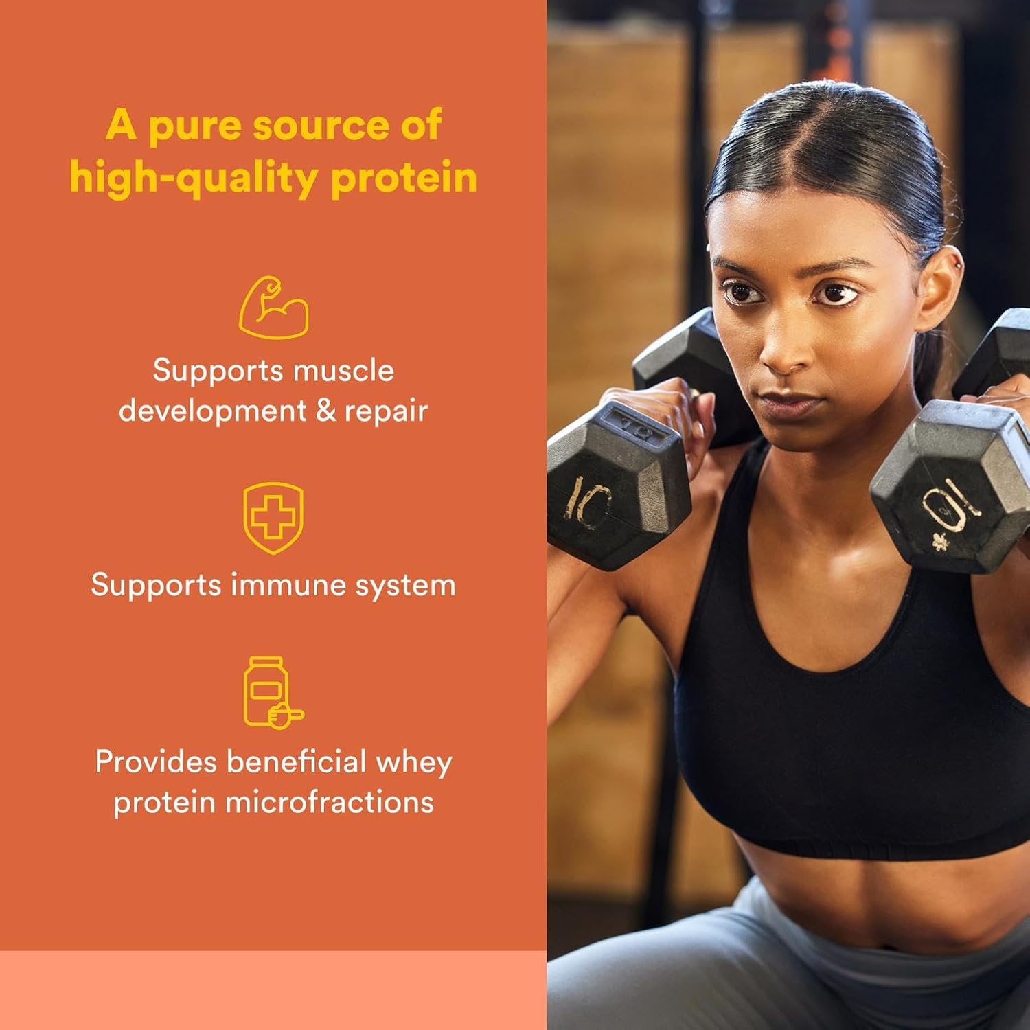 Whey Factors by Natural Factors, Grass Fed Whey Protein Concentrate, Aids Muscle Development and Immune Health, Unflavored, 2 lb