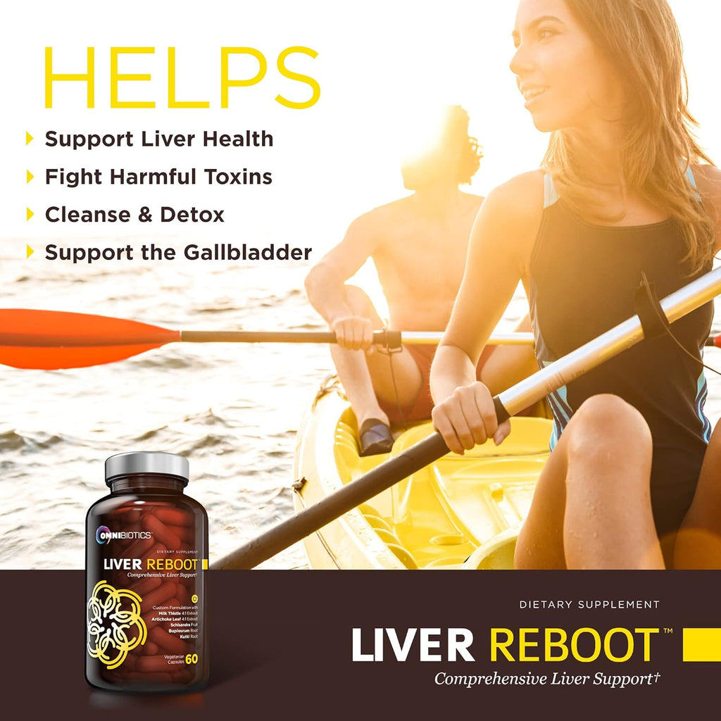 OmniBiotics Liver Cleanse Detox & Repair Supplement – Milk Thistle, Dandelion Root, Alpha Lipoic Acid, Artichoke Extract, Schisandra, Silymarin – 60 Vegan Capsules