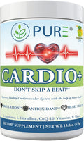 PURE Cardio+ Drink Mix, Lemon Lime, L-Arginine 5000mg, L-Citrulline 1000mg, Vitamins B12, C, D3, Beet Root, 30 Servings, 373.5 Grams (Pack of 1), Premium Wellness Support, Nitric Oxide, Cardio