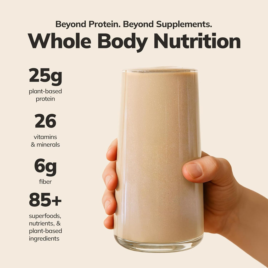 Ka’Chava Whole Body Meal Shake Vanilla – Vegan Protein Powder with 85+ Superfoods & Greens – Plant-Based Meal Replacement with Probiotics & Digestive Enzymes – 5 Sachets Travel Pack (5 Servings)