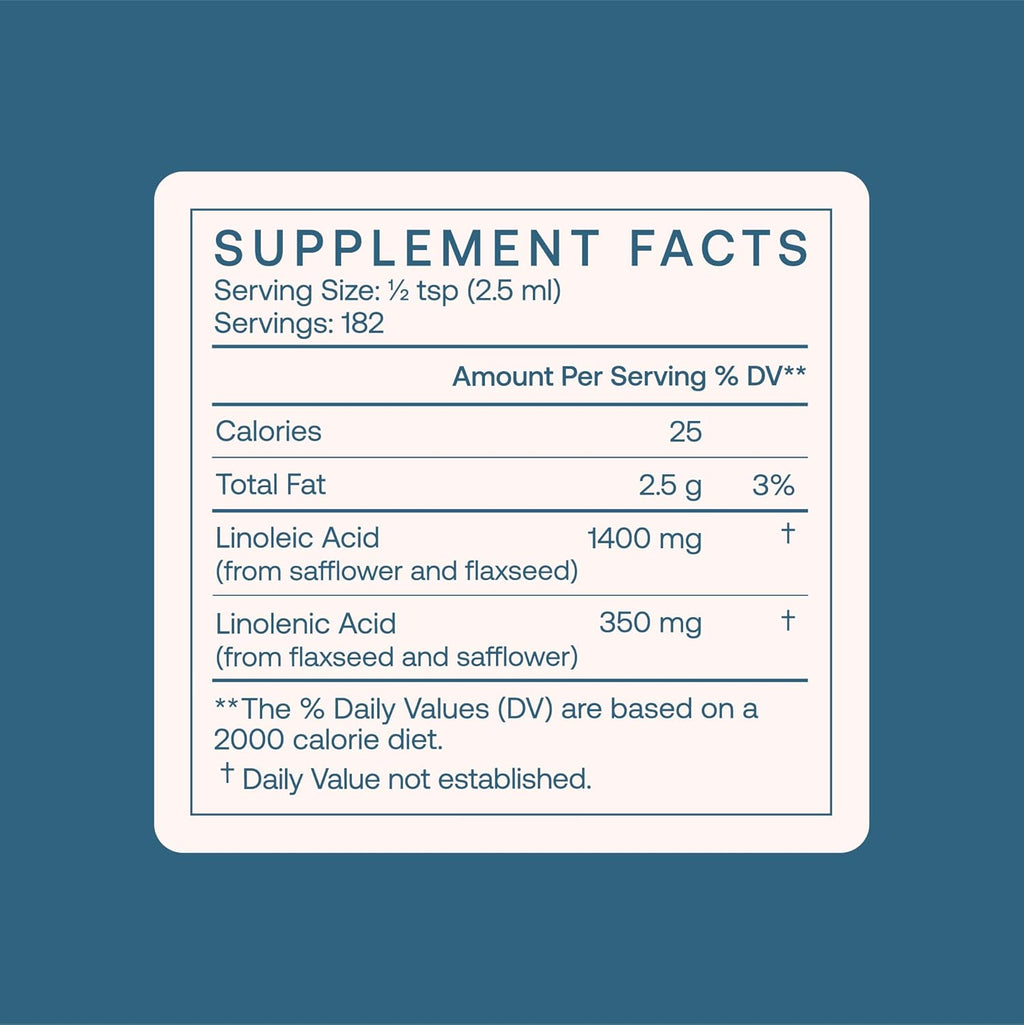 BodyBio Balance Oil - Vegan Omega 3 6 Supplement – Cold-Pressed Safflower & Flaxseed Oil – Supports Brain Function, Healthy Skin, and Mood