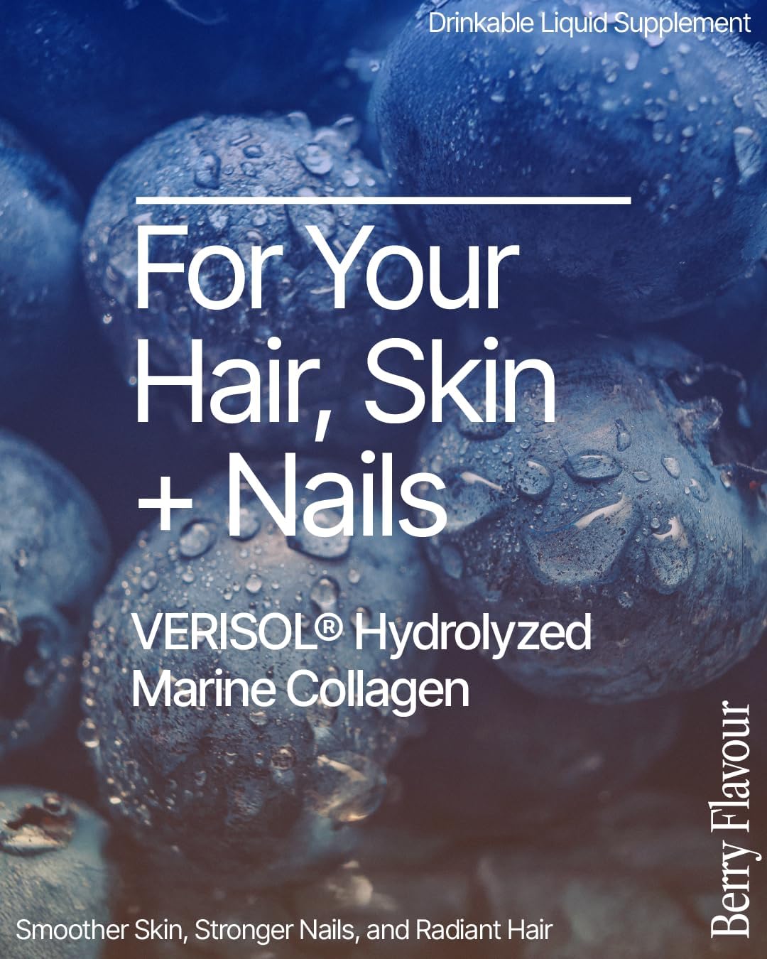BeMe Liquid Collagen for Women - 2500mg Verisol Collagen Liquid with Biotin, CoQ10 & Vitamin C - Clinically Proven Collagen Peptides for Hair, Skin & Nails - 15 Mixed Berry Sachets