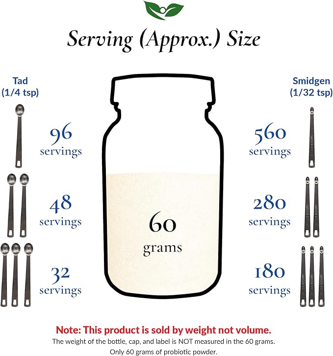 Bifidobacterium Longum Probiotic Powder 100 Billion cfu's | Made in USA | No Additives | Direct from Manufacturer | No Third-Party Storage | Immune Support | B. Longum | 60 Grams (2.11 Oz)