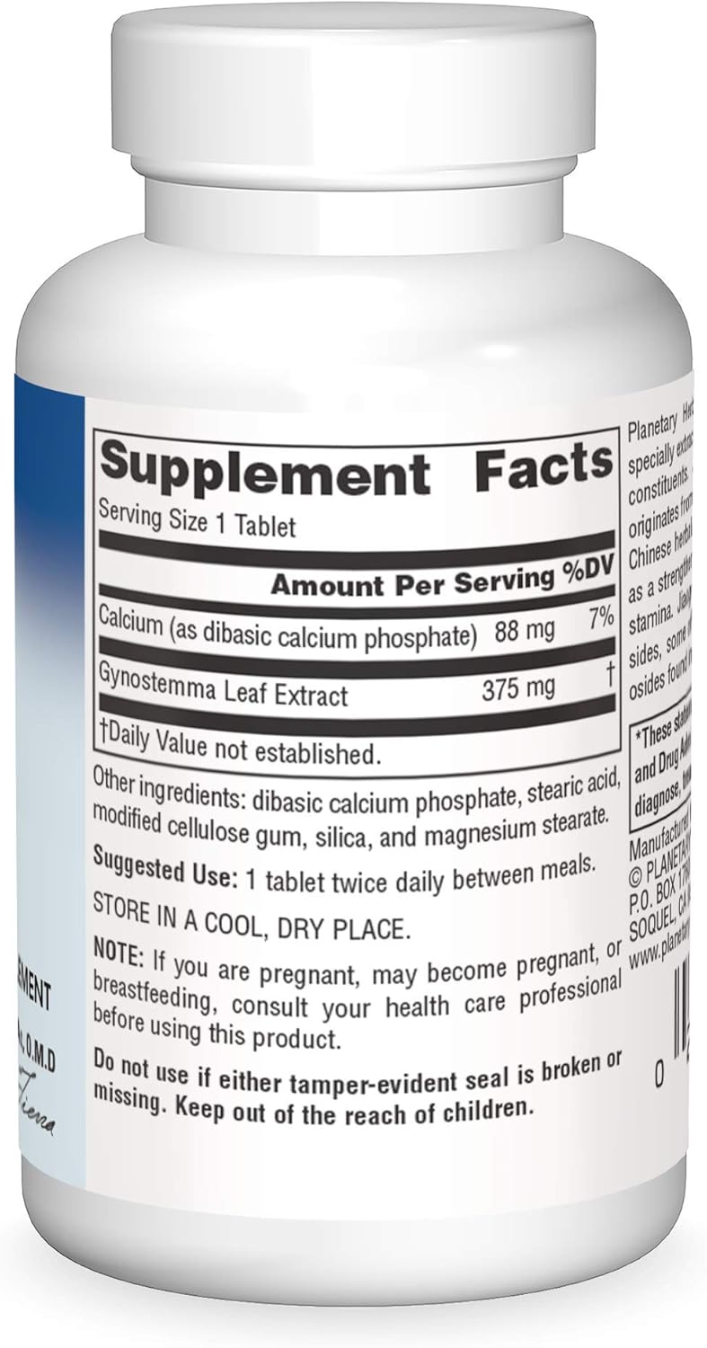 Planetary Herbals Full Spectrum Jiaogulan Tablets, 60 Count