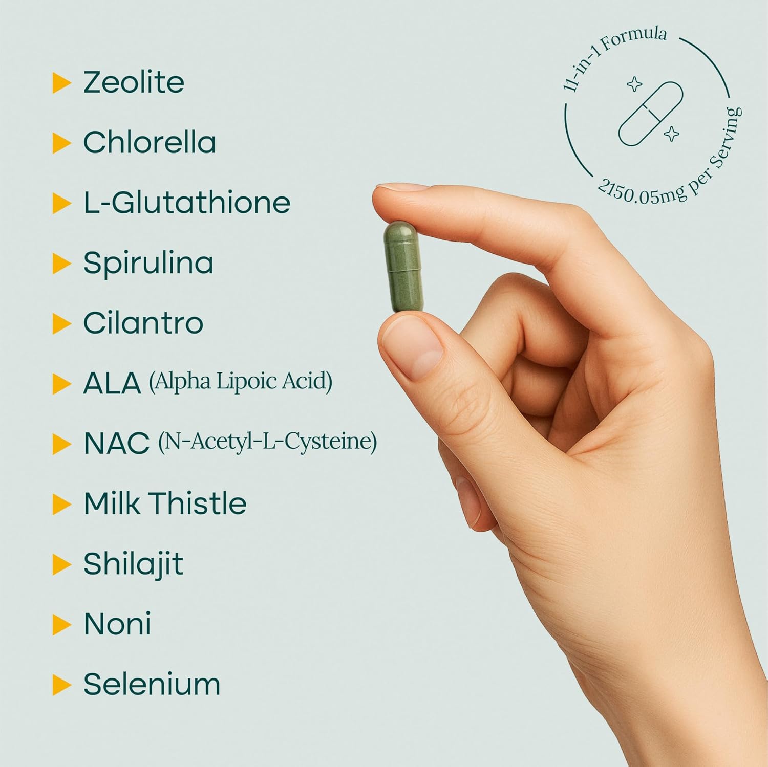 Liver Cleanse Detox & Repair for Heavy Metal Detox, Gut Health, and Energy - Zeolite for Adults with Noni, Glutathione, NAC, Chlorella, Spirulina, ALA, Cilantro, Milk Thistle & Shilajit, 90ct