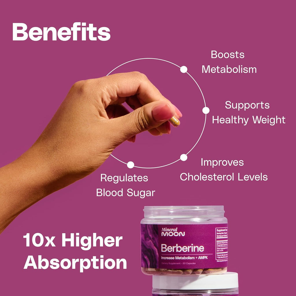 Body Composition Berberine Supplement with Cissus Quadrangularis & Berberine Phytosome – Supports Overall Wellness – 60 Capsules