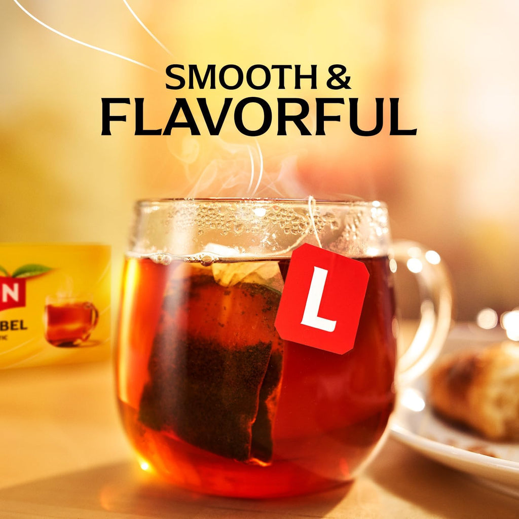 Lipton Black Tea Bags, Hot or Iced Tea with High Caffeine, 600 Total Bags (100ct - Pack of 6)