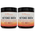 Beyond Brew Caramel Macchiato Coffee Alternative - Low Caffeine Superfood - Powerful Mushroom Complex with Lion’s Mane, Reishi & Chaga - Brewed Drink with Prebiotics & Probiotics (2-pack)