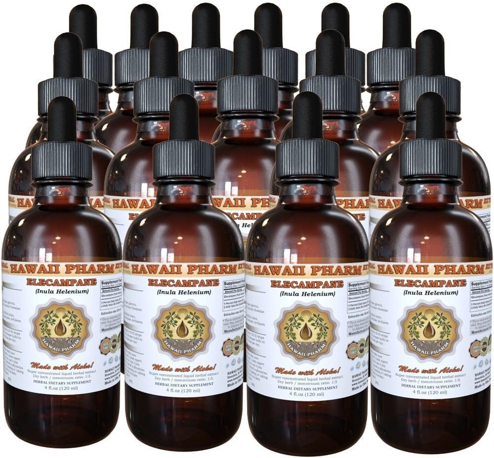 Elecampane Liquid Extract, Organic Elecampane (Inula Helenium) Tincture Supplement 15x4 oz