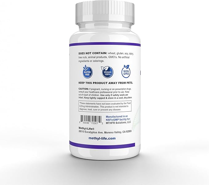 Methyl-Life B12 Complete Professional Strength Active B12 3 Months Supply. Chewables. 2.5 mg Methylcobalamin Methyl, 1.25mg Hydroxy B12 and 1.25 mg Adenosylcobalamin