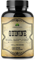 Quinine Capsules - Cinchona Officinalis Bark Herbal Supplement for Muscle, Cramp Defense and Overall Digestive Health - All-Natural Quinine Sulfate Pills, 500mg per Capsule, 100 Tablets