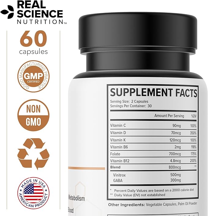 Real Science InsoBalance Miracle – Natural Supplement for Hormone Balance for Women – Supports Metabolic Wellness, Energy & Cycle Rhythm – VIT C, K & B + Nitric Oxide Support – Made in USA, 60 Caps