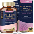 Myo-Inositol & D-Chiro Inositol Supplement Capules 3075mg, Plus Multivitamin Vitamin D3, Folate, Ideal 40:1 Ratio - Hormonal Balance for Women & Ovarian* Support | Vegan, Non GMO - 120 Caps