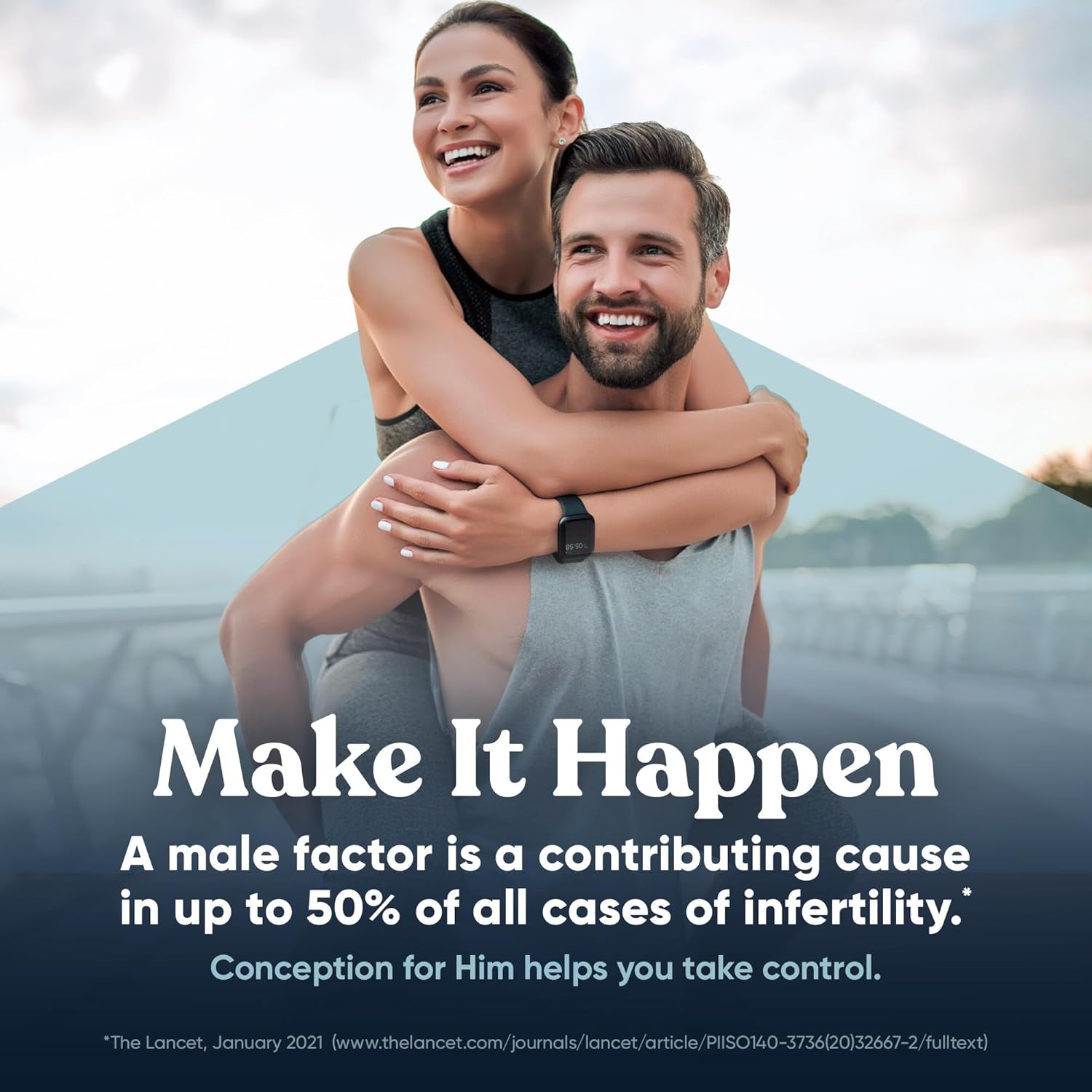 Conception For Him – Fertility Supplements for Men, Male Fertility Support & Prenatal – Optimal Sperm Count, Motility Strength – Ashwagandha, Folate Folic Acid, Magnesium, Zinc – 120 Veg Soft Capsules