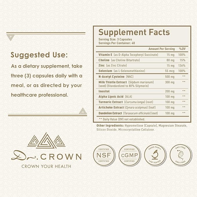 Milk Thistle, Liver Support Supplement, Silymarin,with NAC, ALA, Turmeric, Artichoke and Dandelion, for Liver Detox, Cleanse, Liver Health Support, Gluten Free Non-GMO 240 Capsules