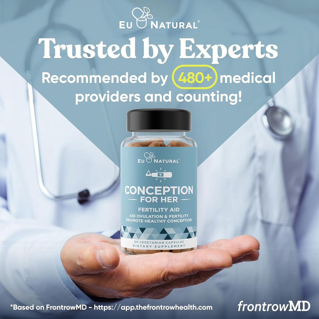 Conception Fertility Supplements for Women – Prenatal Vitamins – Promote Hormone Balance, Cycle Consistency, Aid Ovulation – Myo-Inositol, Folate, Folic Acid, Vitex, More – 120 Veg Soft Capsules