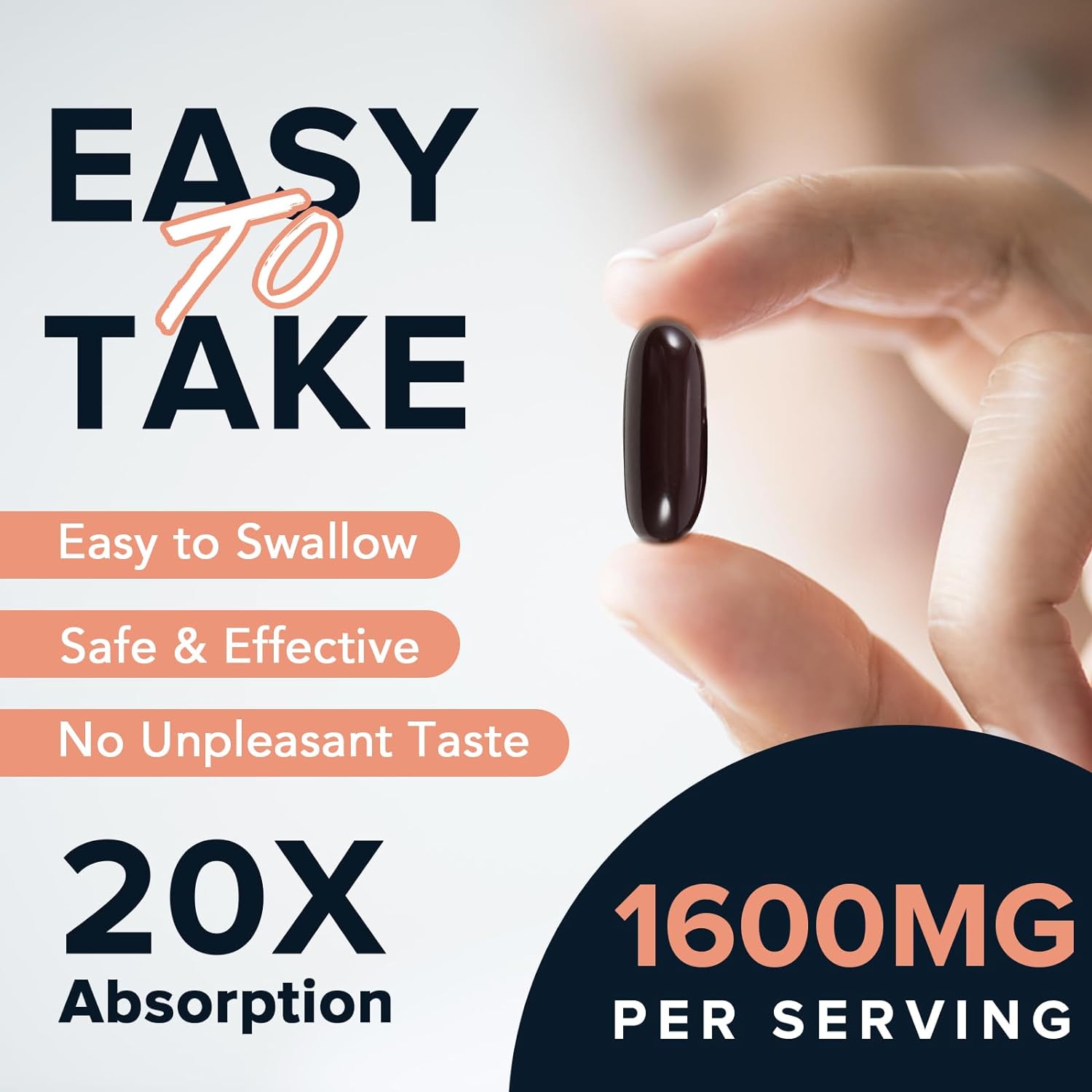 1600 mg Liposomal NAD Supplement, 98% Pure NAD+ Supplement, Superior Absorption, Alternative to Nicotinamide Riboside or NADH to Boost NAD+ for Aging Defense, Energy, Longevity, 480 Softgels