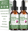 (2 Pack) Liver Health Liquid Drops -Support Liver Cleanse Detox & Repair with Artichoke Milk Thistle Silymarin Extract, Dandelion,Turmeric, Berberine to Renew w/21 Potent Herb-Nutrients-