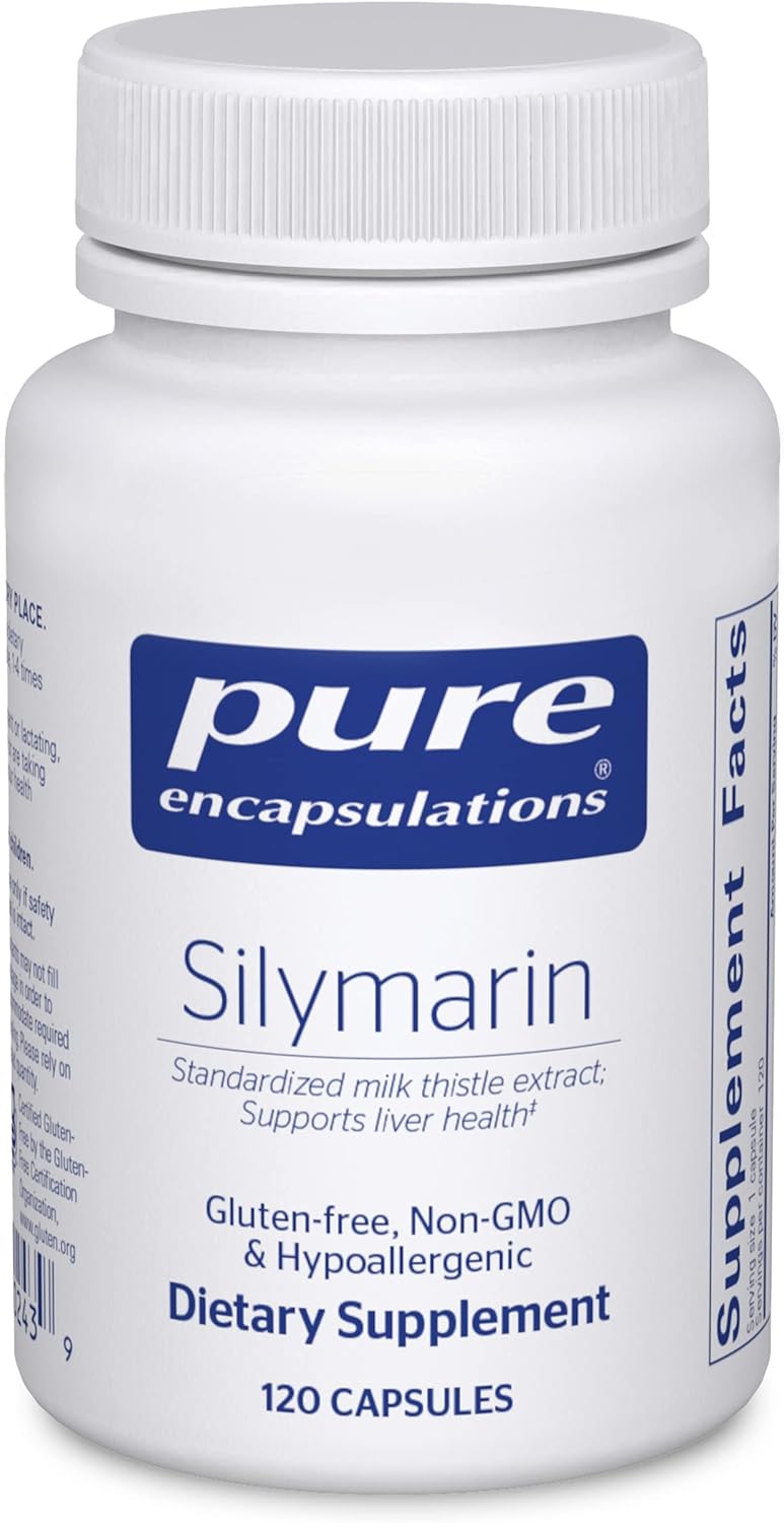 Pure Encapsulations Silymarin - 250 mg Milk Thistle Per Capsule - Liver Health Support - Antioxidants Supplement - Non-GMO & Vegan - 120 Capsules
