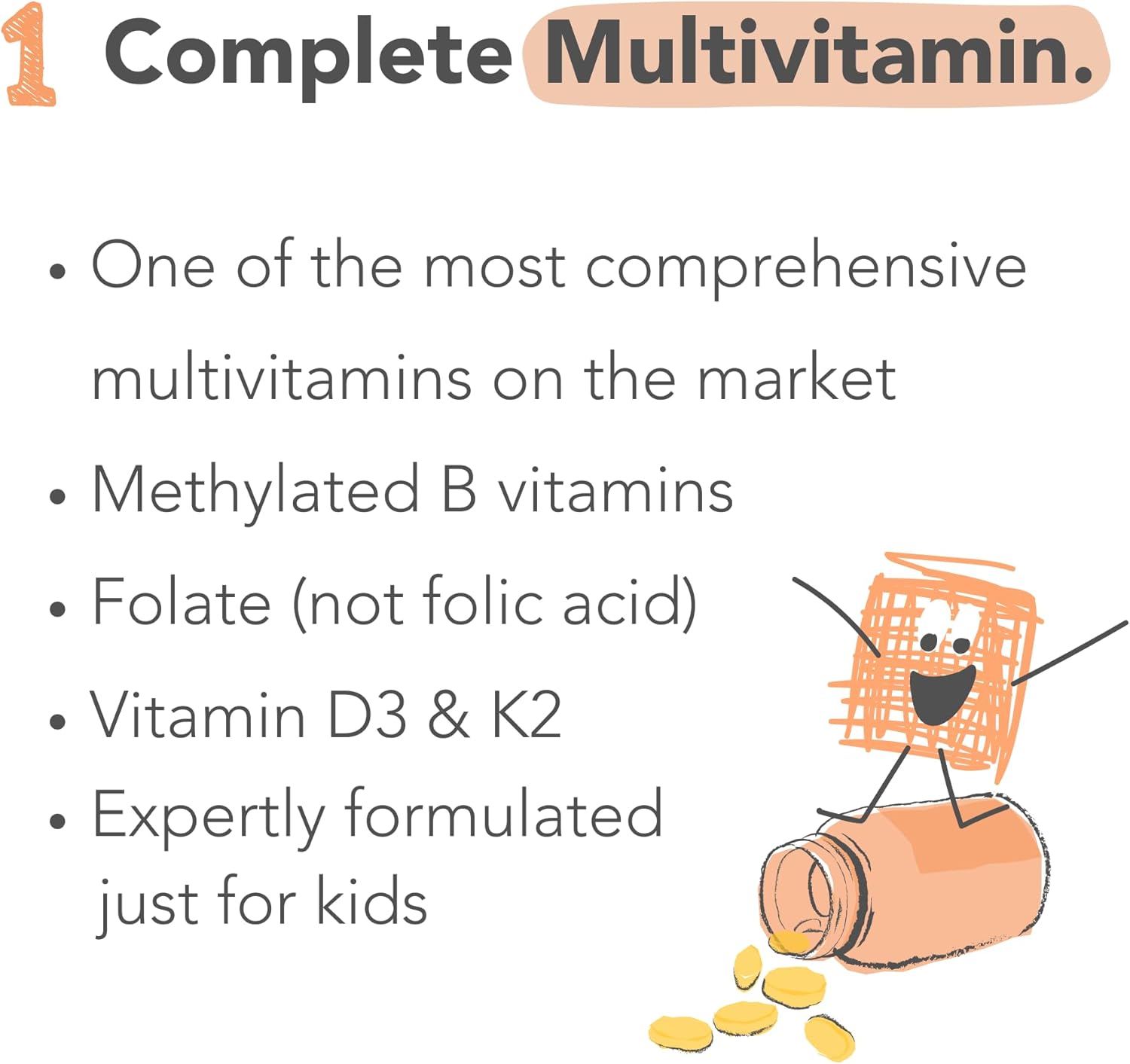 Mighty Strawberry Milk - Kids All-in-One Daily Protein Powder & Multivitamin Boosted with 2 Billion Probiotics & Organic Spinach - Natural Flavors, Colors & Sweeteners - 15-30 Servings